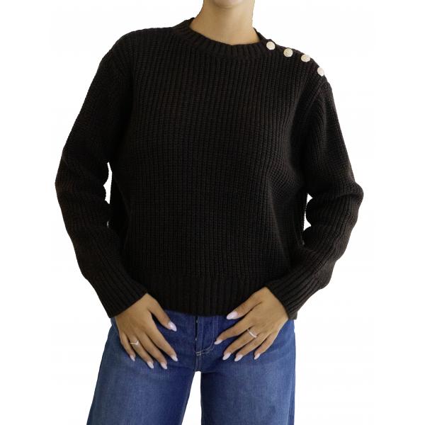 Maglione con bottoni dorati Please 